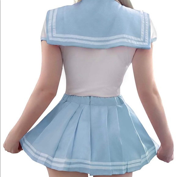 Pajama Romper Schoolgirl Onesie Skirt Set - Picture 3 of 6
